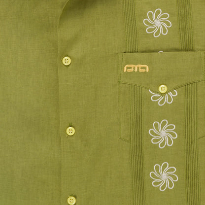 SOLD OUT - Mesobloom Funky Green Guayabera